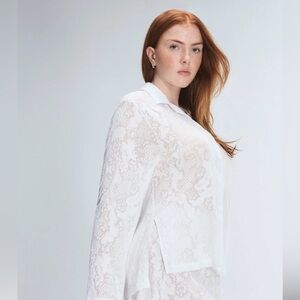 Savage X Fenty White Lace loungewear set NWT